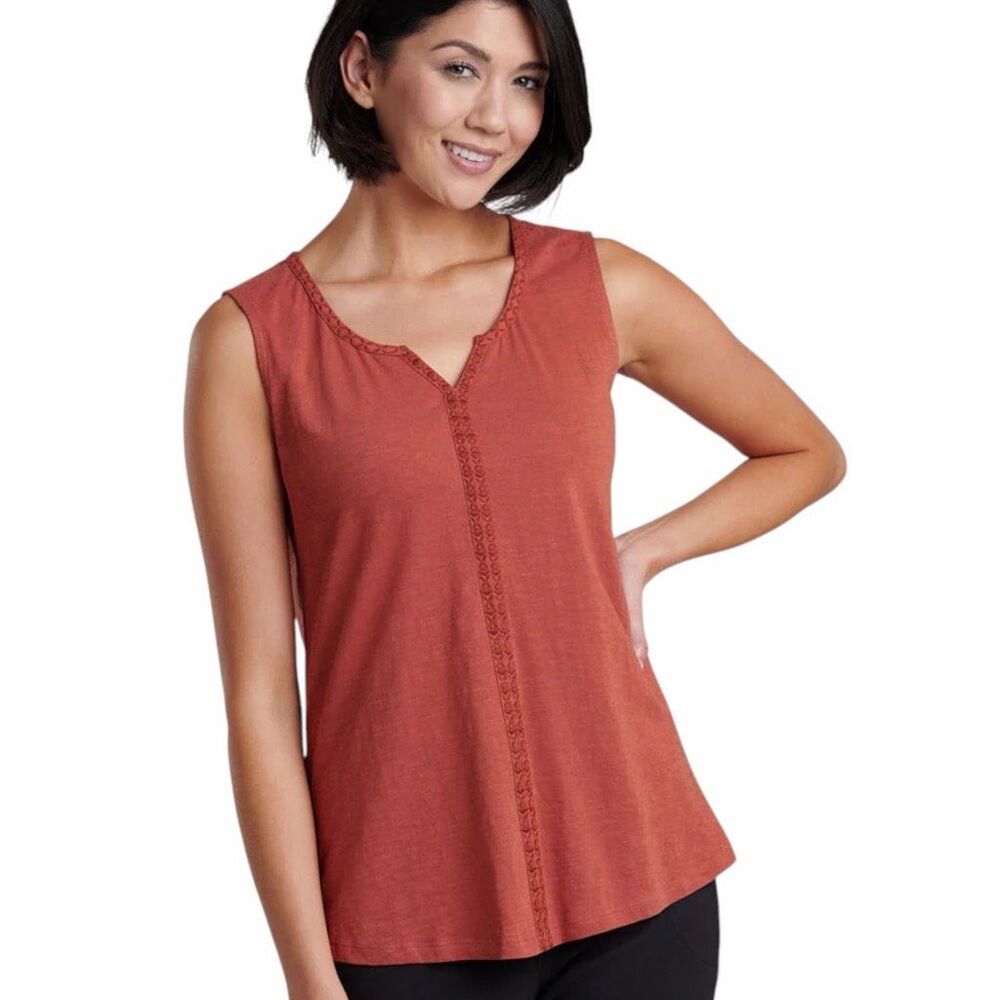 KUHL Women’s Rust Orange Sleeveless Shay Tank Top Size Medium